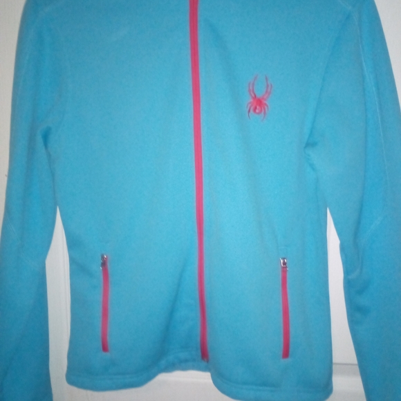 Turquoise Spyder zipper jacket - Picture 2 of 3